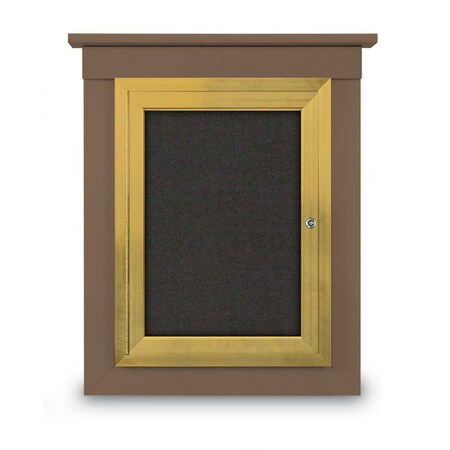 United Visual Products 72"x36" 3-Door Enclosed Letterboard, Blue Felt/Cherry UV2627O-CHERRY-BLUE